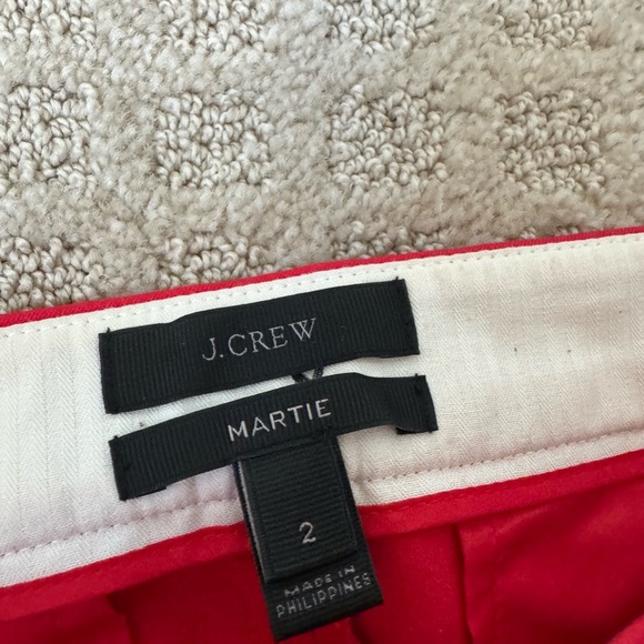 J Crew women’s red colored ankle cropped bi-stretch dress pants size 2 - Picture 9 of 10